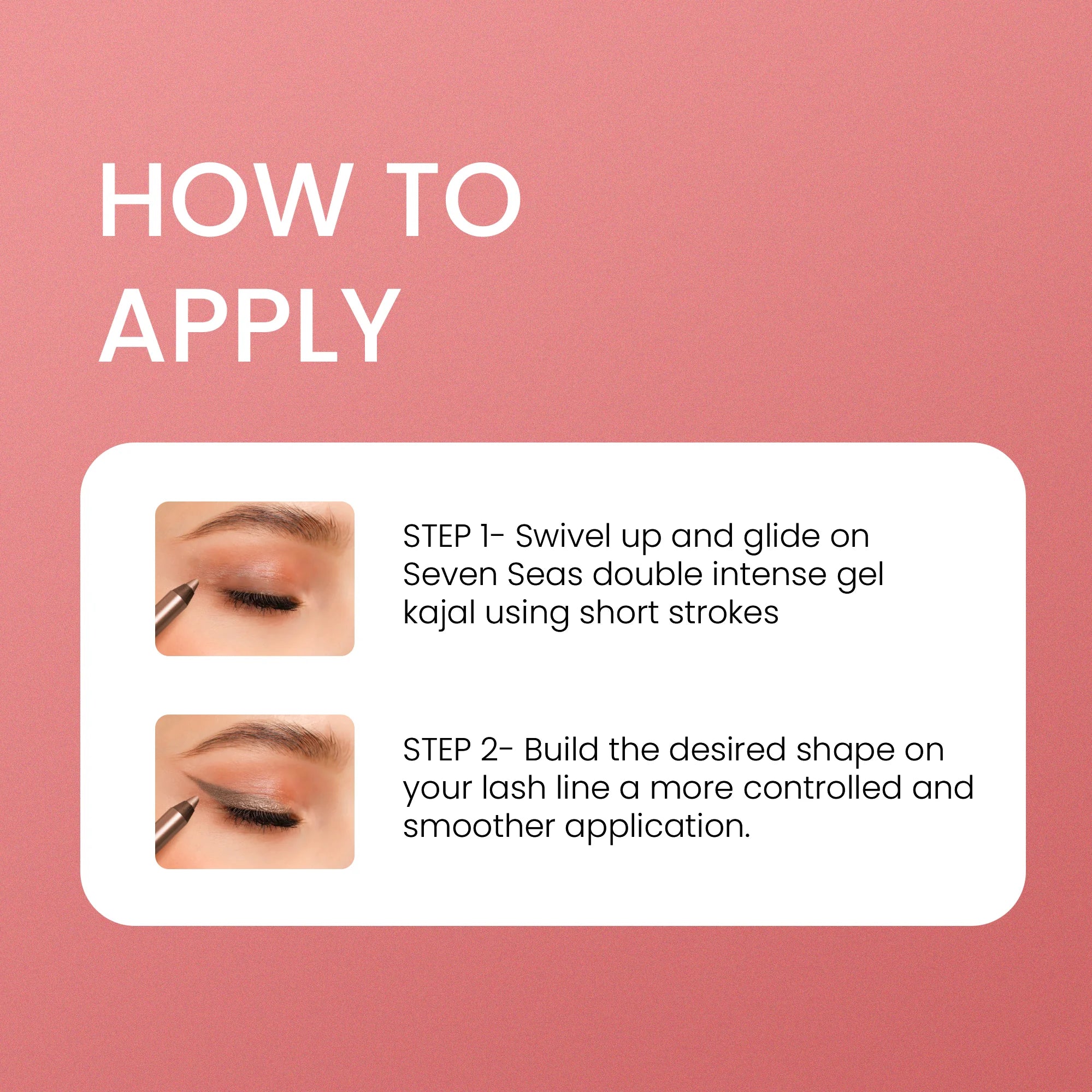 Double Intense Coloured Kajal | Long Lasting Smudge-Proof Eye Makeup