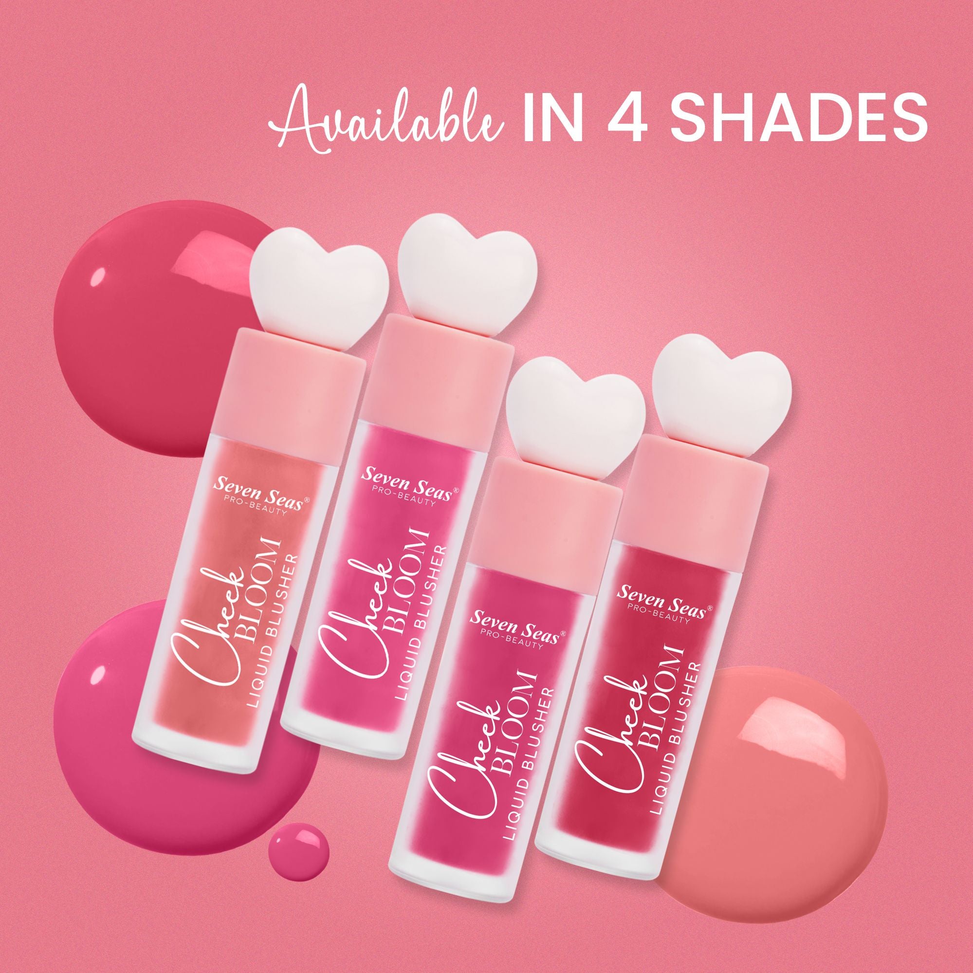 Seven Seas Cheek Bloom Liquid Blusher &amp; Lip Gloss | Highly Pigmented | Long-lasting | Waterproof | Buildable &amp; Blendable | All Skin Types | - Seven Seas Cosmetics