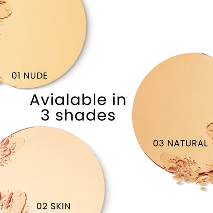 HD Full Coverage Compact Powder - 2-in-1 Oil-Control Compact with Shimmery &amp; Matte Finish