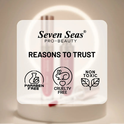 Seven Seas Pro-Beauty product with icons indicating paraben-free, cruelty-free, and non-toxic features. buy beauty products online at best price in india 