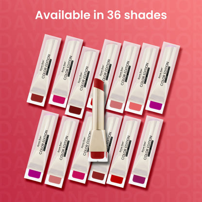 Seven Seas Color Edition Matte Lipstick | Highly Pigmented | Long Lasting | Waterproof | Smudgeproof | Single Coat Application | Lipstick for Women - Seven Seas Cosmetics