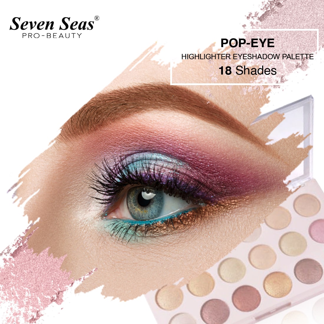 Pop Eyeshadow Palette - Seven Seas Cosmetics