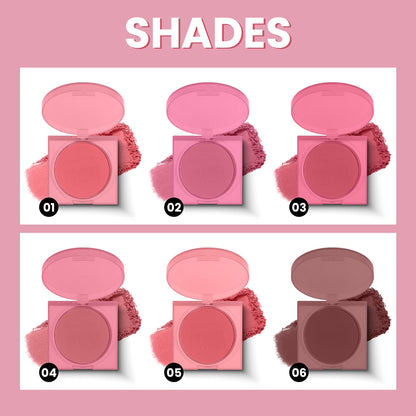 Seven Blusher Eyeshadow | Buildable Coverage | Easy To Blend | Perfect Pigmentation | Blusher Palette With Brush | Long Lasting | Matte Finish | Blusher Powder for Women - Seven Seas Cosmetics