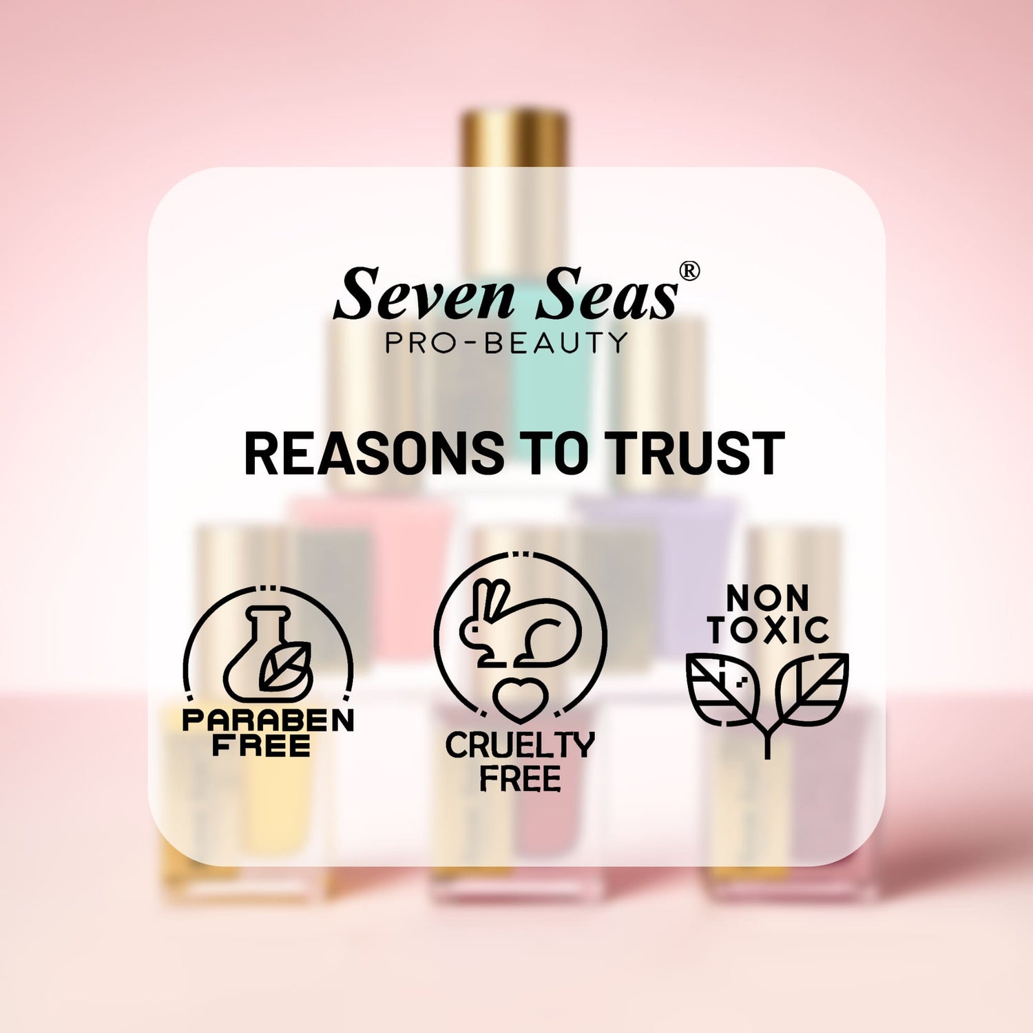 Seven Seas Pro Beauty Nail Paint | 72 Stunning Shades | Long-Lasting, High Gloss, Quick-Dry Formula - Seven Seas Cosmetics