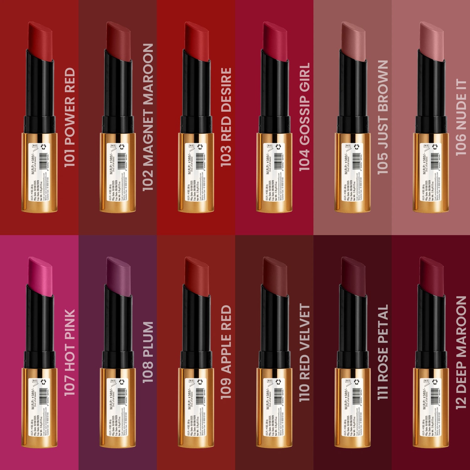 Velvet Shot Non Transfer Lipstick, 14 Hour Long Lasting and Waterproof