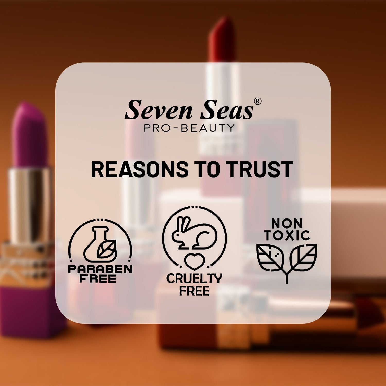 Seven Seas Fiery Lips Matte Lipstick | Long Lasting Matte Lipstick | Intense Matte Finish | Creamy Texture | Highly Pigmented Lipstick - Seven Seas Cosmetics