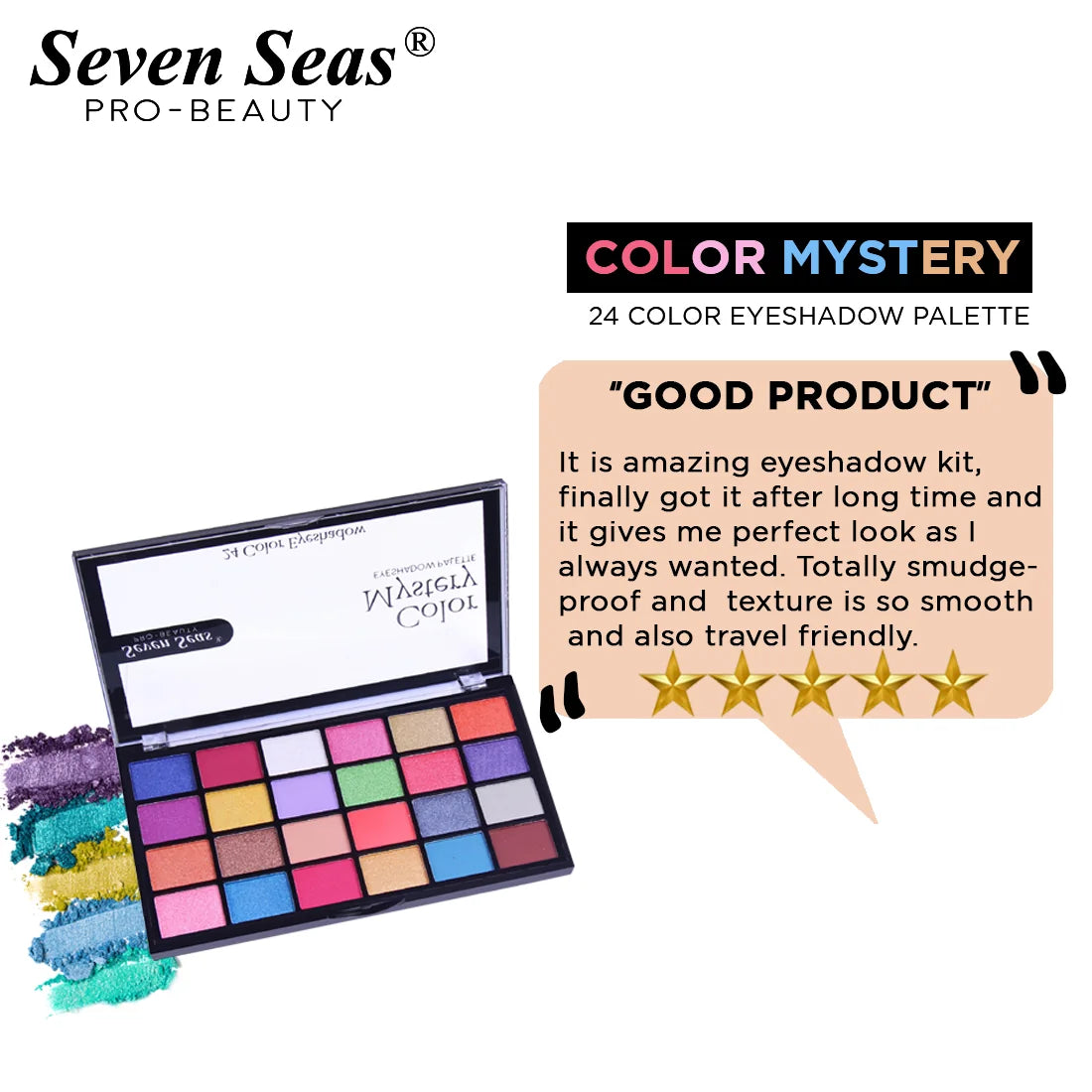 Color Mystery Eyeshadow Palette | Matte, Semi-Matte &amp; Shimmer Shades