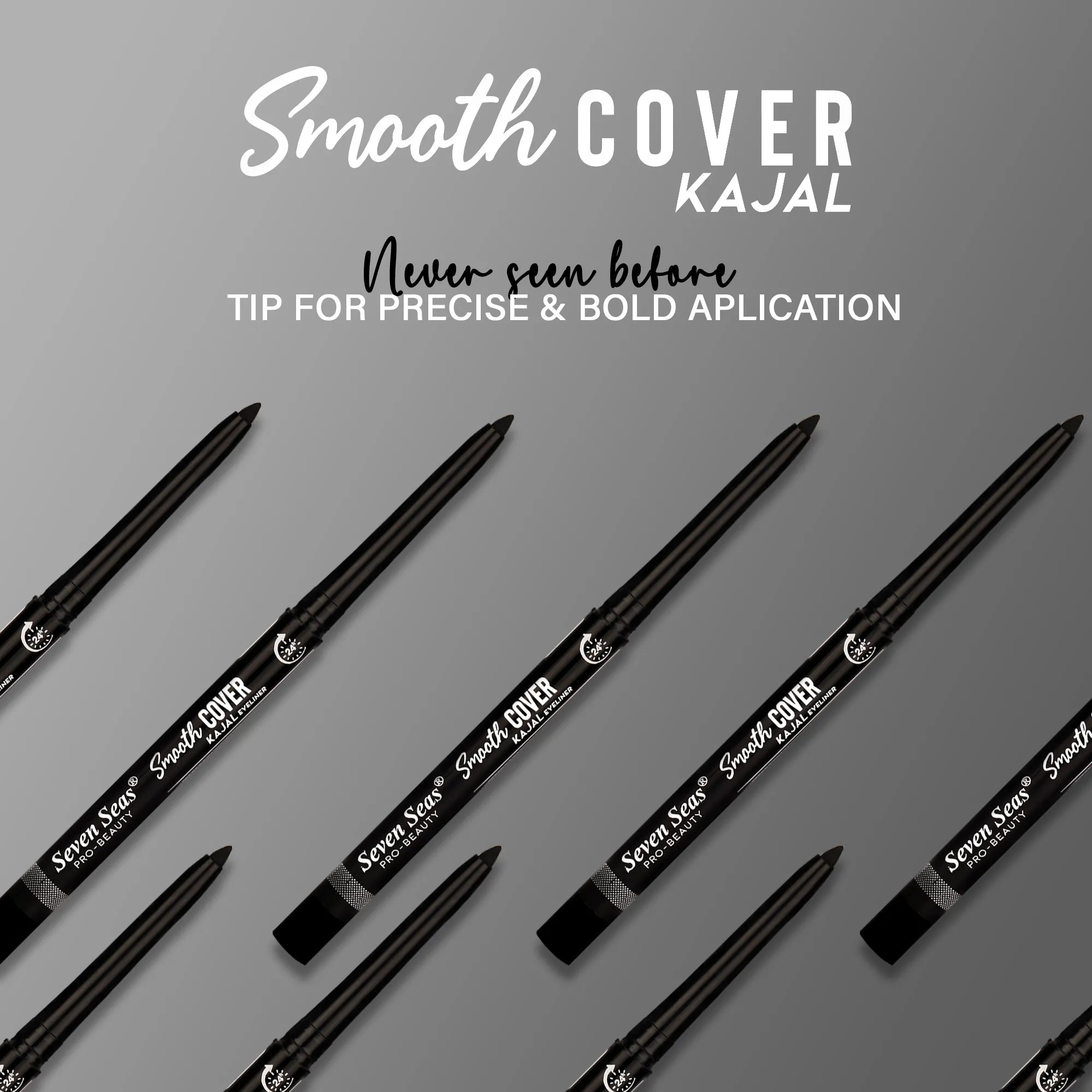 Jet Black Smooth Cover Kajal