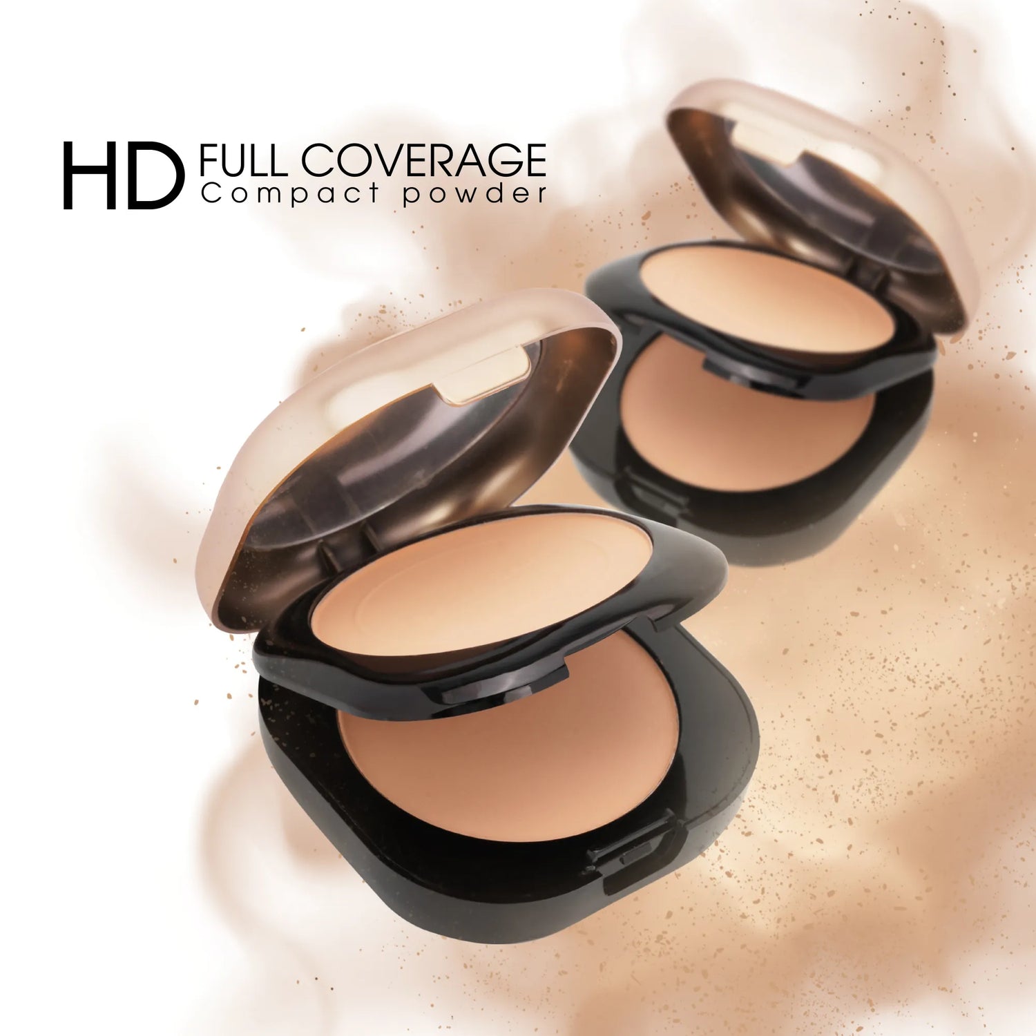 HD Full Coverage Compact Powder - 2-in-1 Oil-Control Compact with Shimmery &amp; Matte Finish