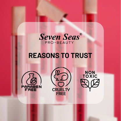 Pack of six Seven Seas Mocha Lips Matte Liquid Lipstick