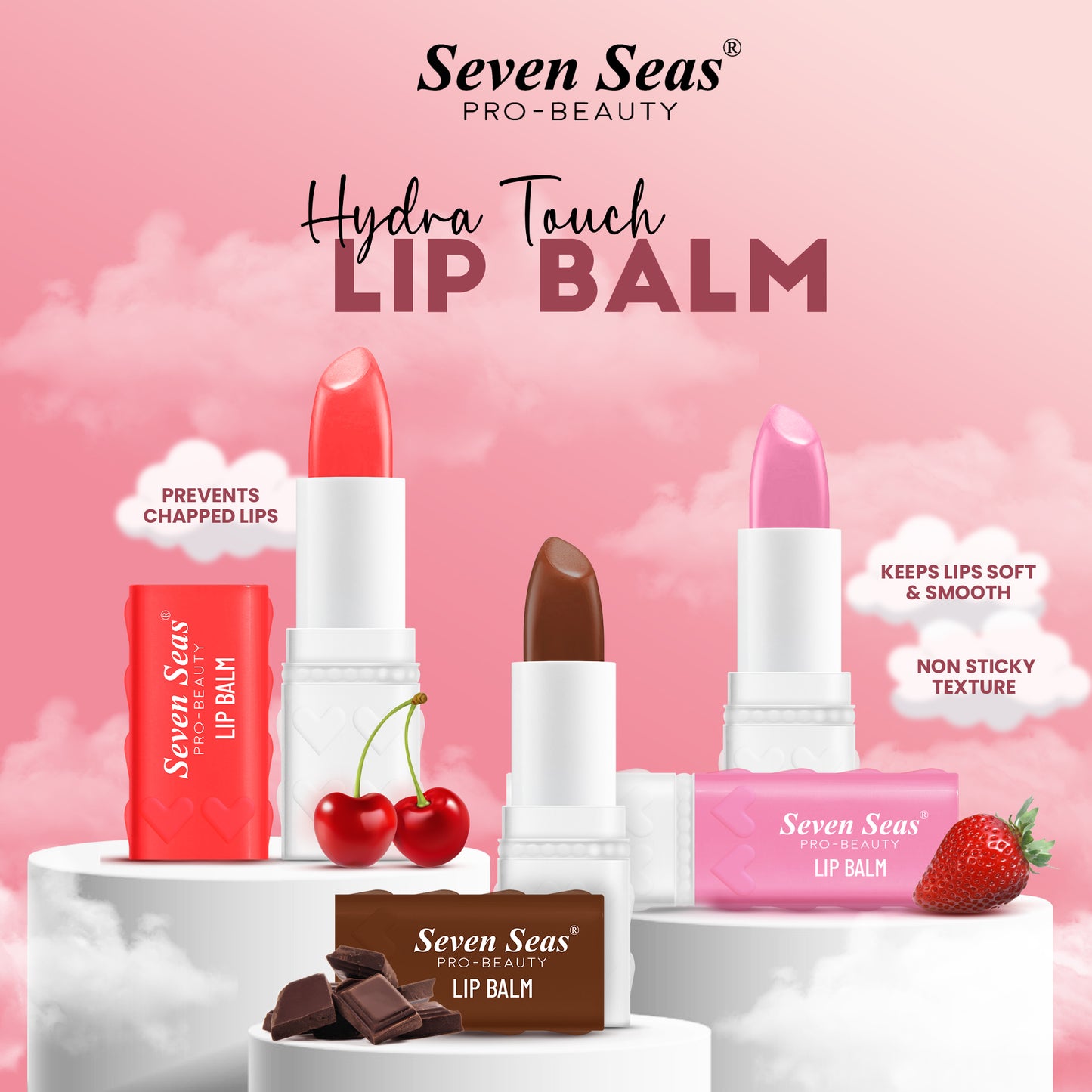 Seven Seas Hydra Touch Lip Balm | Non Sticky | Highly Moisturising