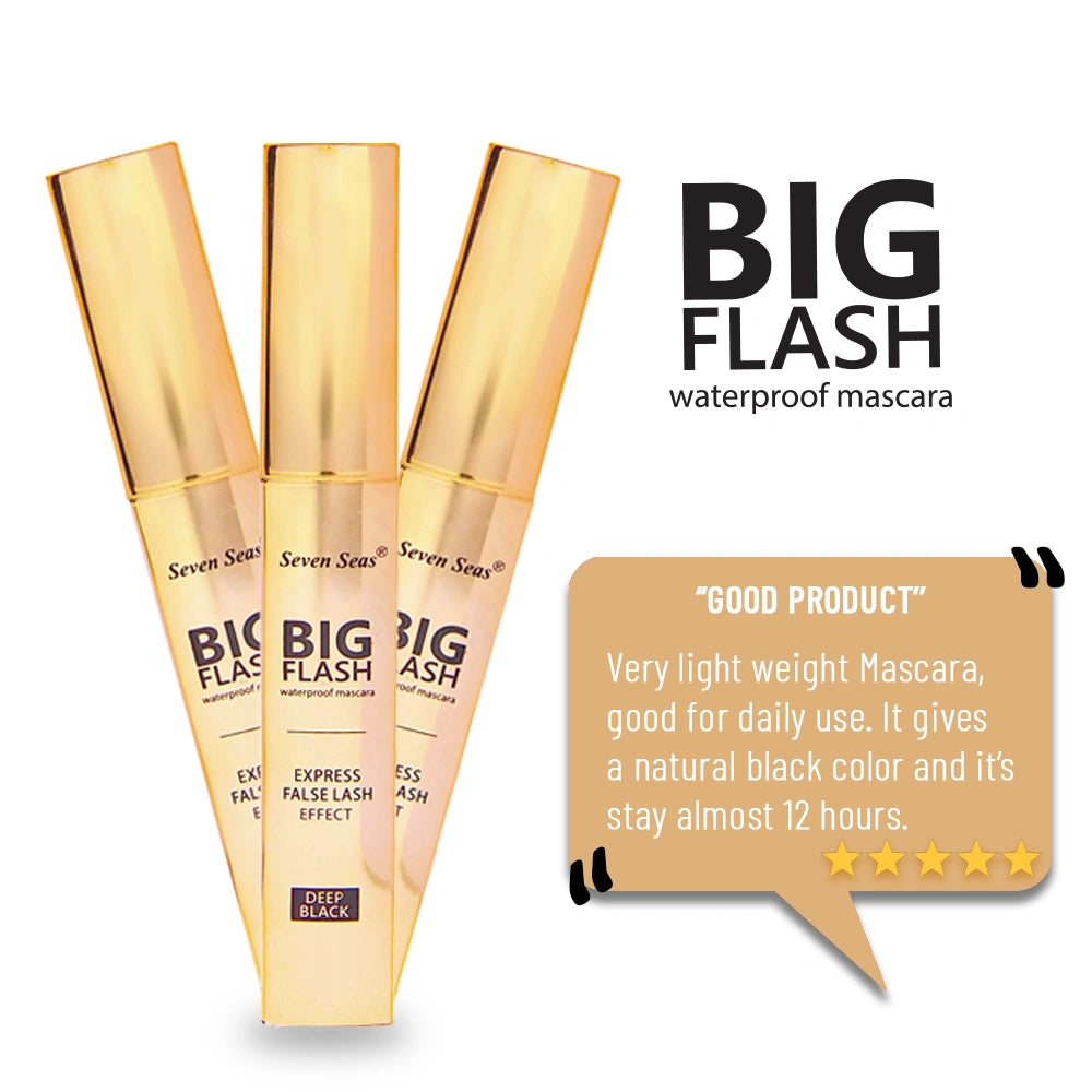 Seven Seas Big Flash Mascara | Long Lasting Volumizing Eye Makeup