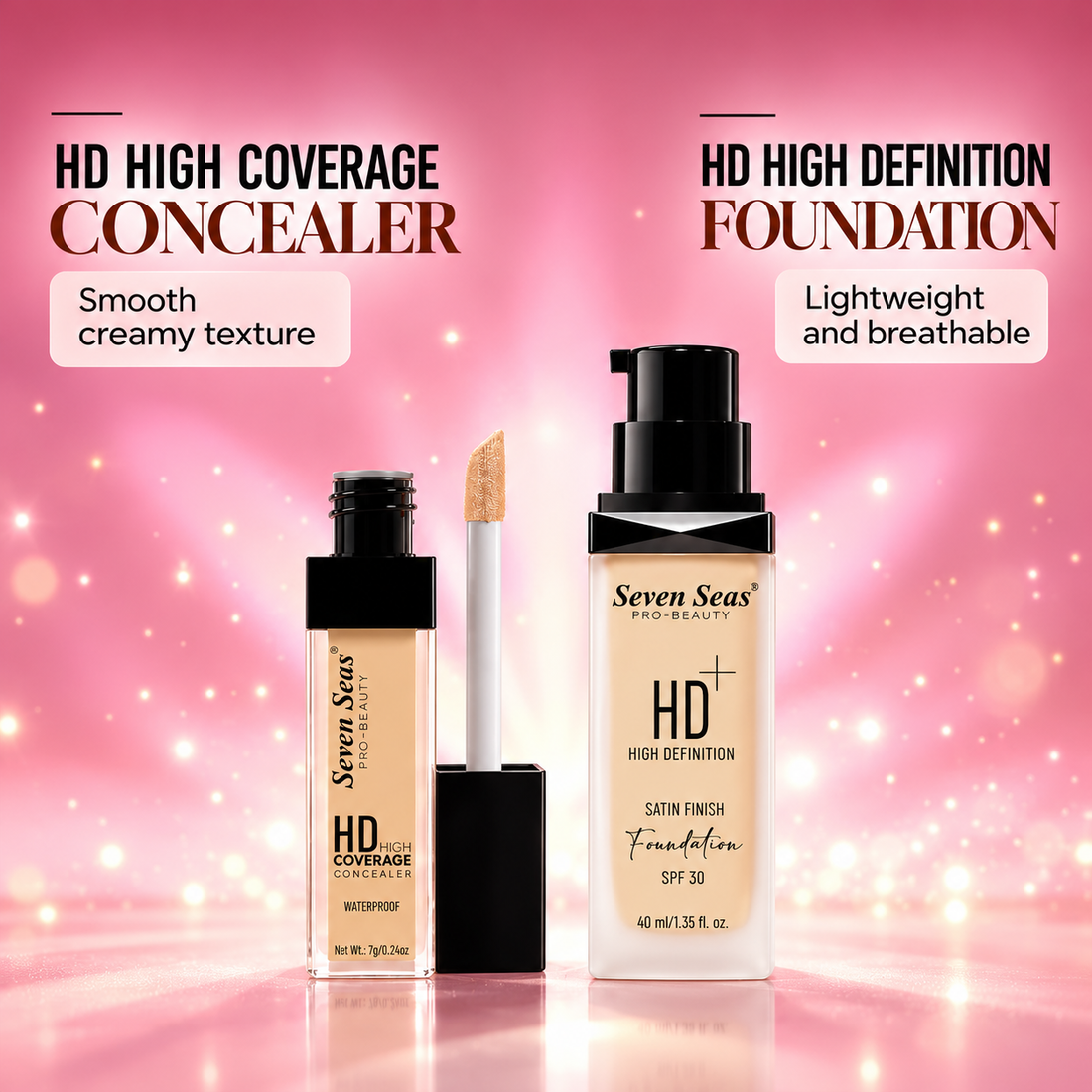HD High Definition Foundation + HD High Coverage Concealer