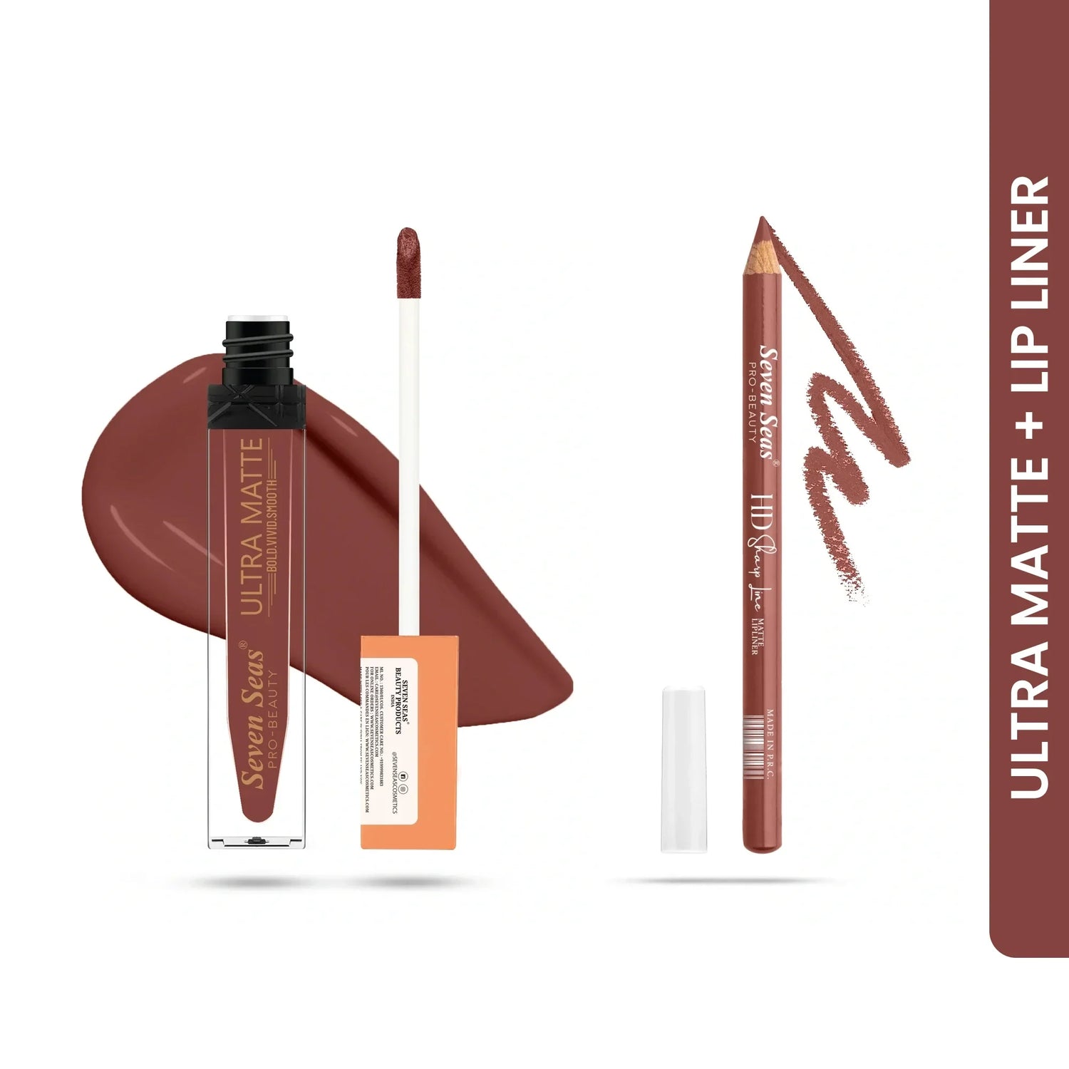 Ultra Matte Liquid Lipstick+ Lip Liner - Seven Seas Cosmetics