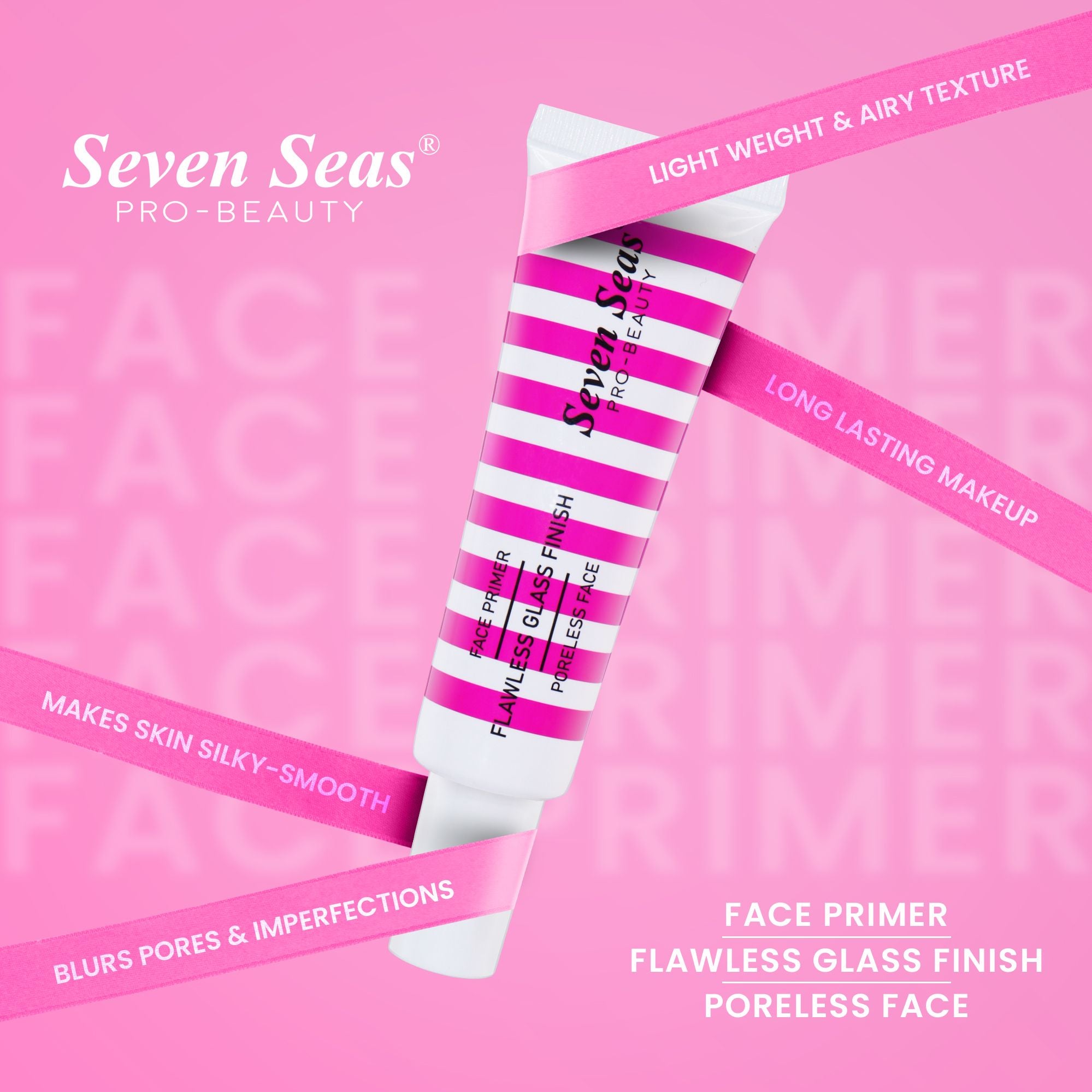 Seven Seas Face Primer, Face Glass Finish | Pore Blurring | Hydrating Oil Free - Seven Seas Cosmetics