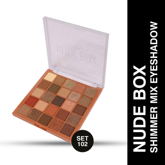 Nude Box Matte Shimmer Mix Eyeshadow Palette - Set 102
