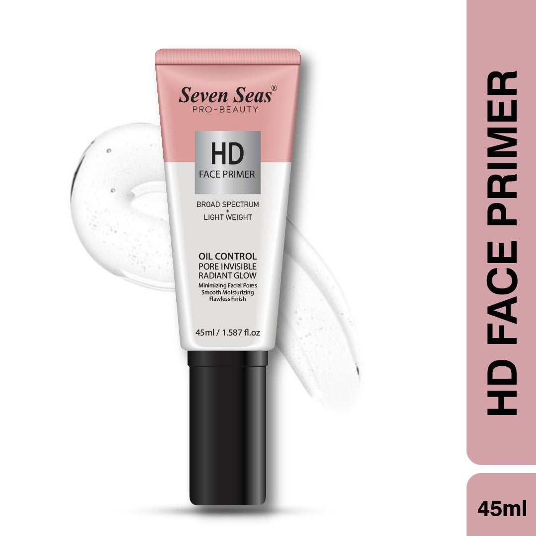 Seven Seas HD Face Primer | Oil Control | Radiant Glow | Invisible Pores | Light Weight Formula