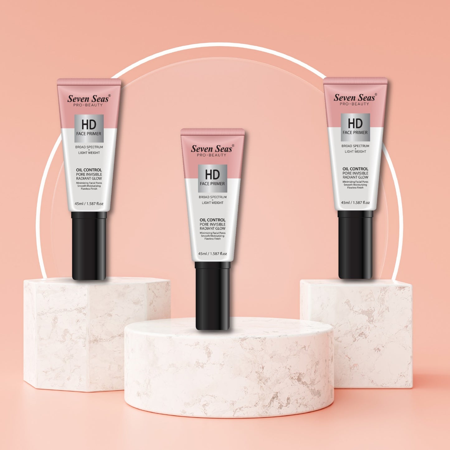 Seven Seas HD Face Primer | Oil Control | Radiant Glow | Invisible Pores | Light Weight Formula