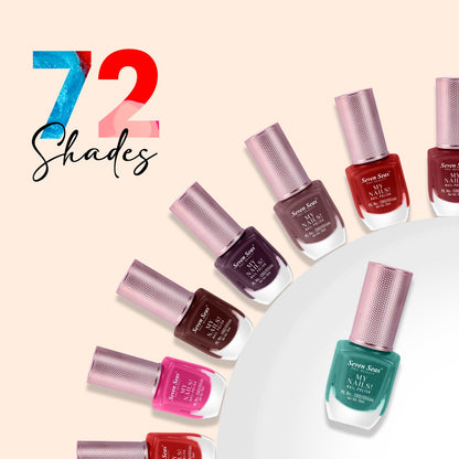Seven Seas My Nails Nail Polish, High Colour Pay Off, Long Lasting, Quick Drying, Chip Resistant, Non-Staining, 10ml - Seven Seas Cosmetics