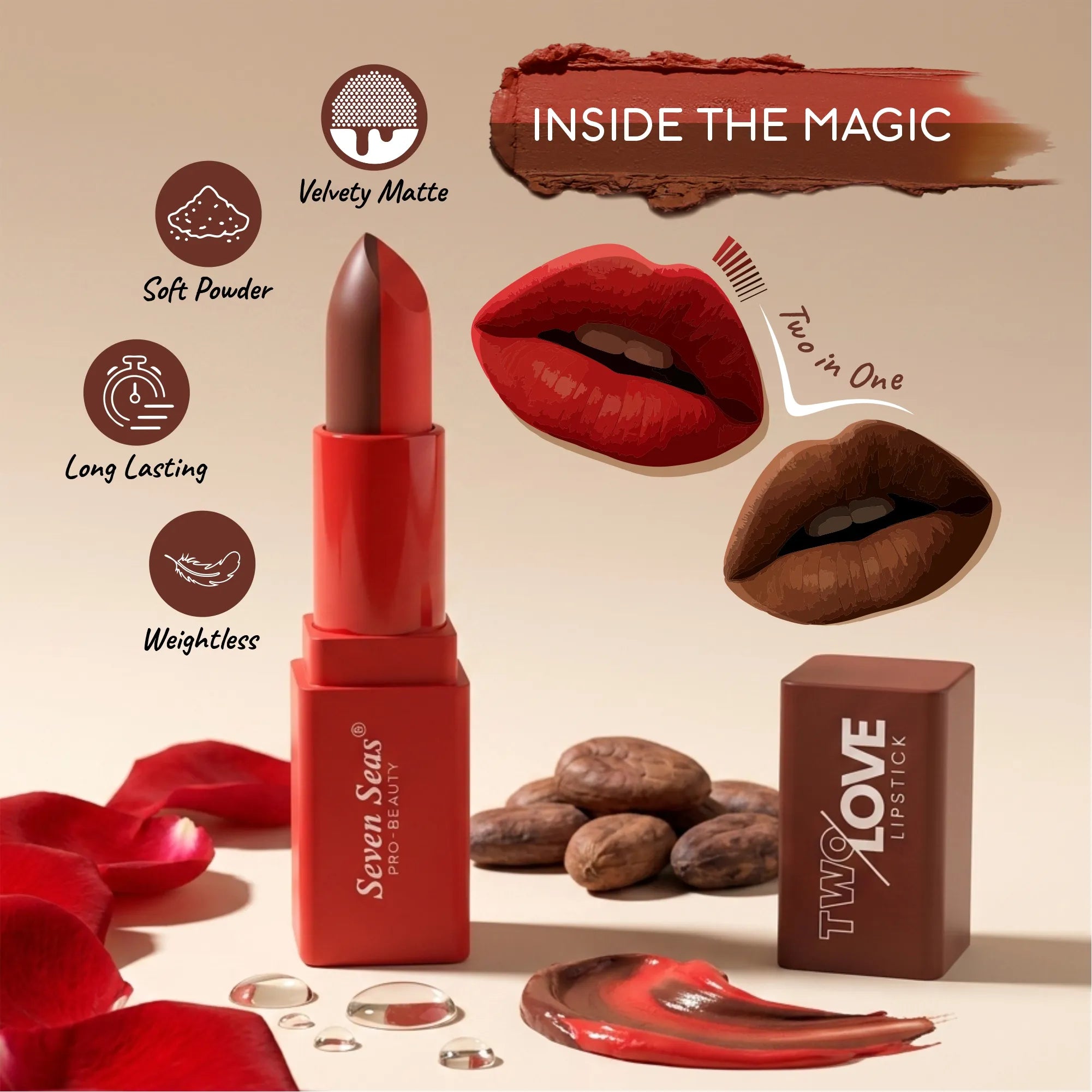 Two Love Lipstick | Dual Tone Cream Matte