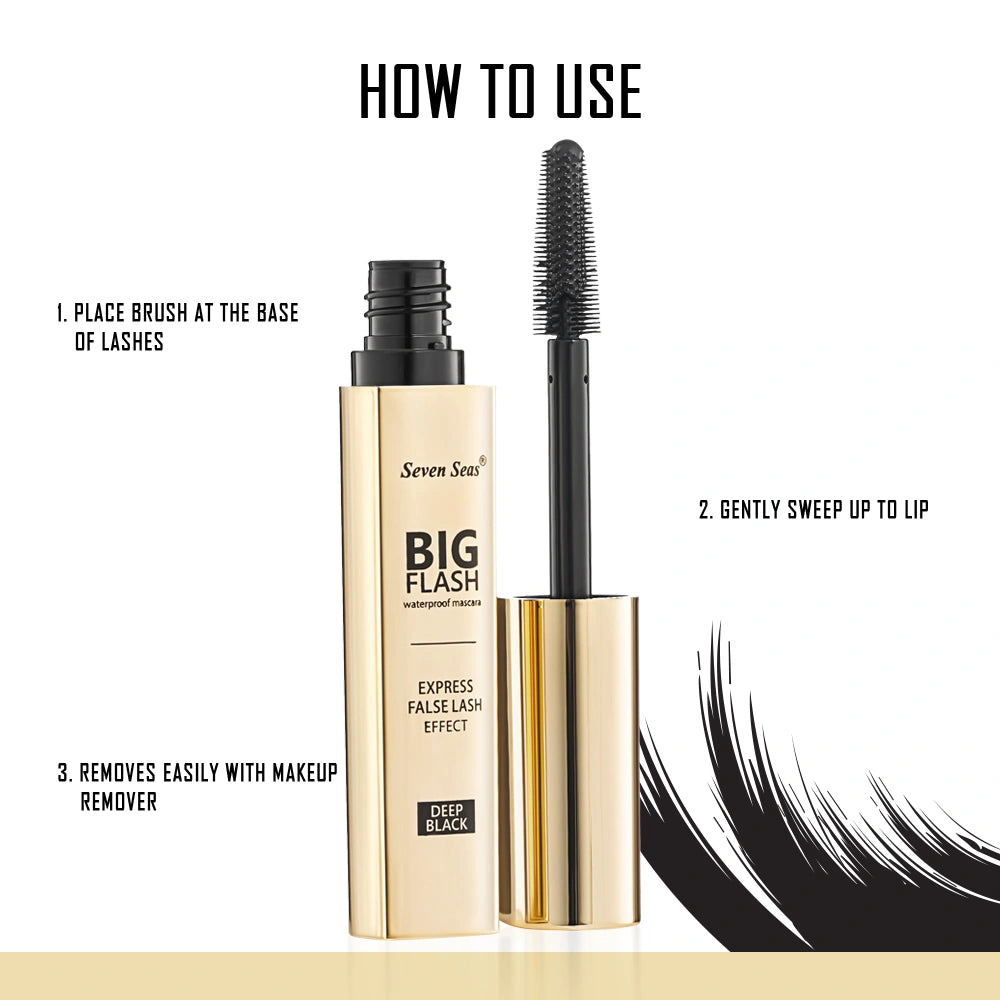 Seven Seas Big Flash Mascara | Long Lasting Volumizing Eye Makeup